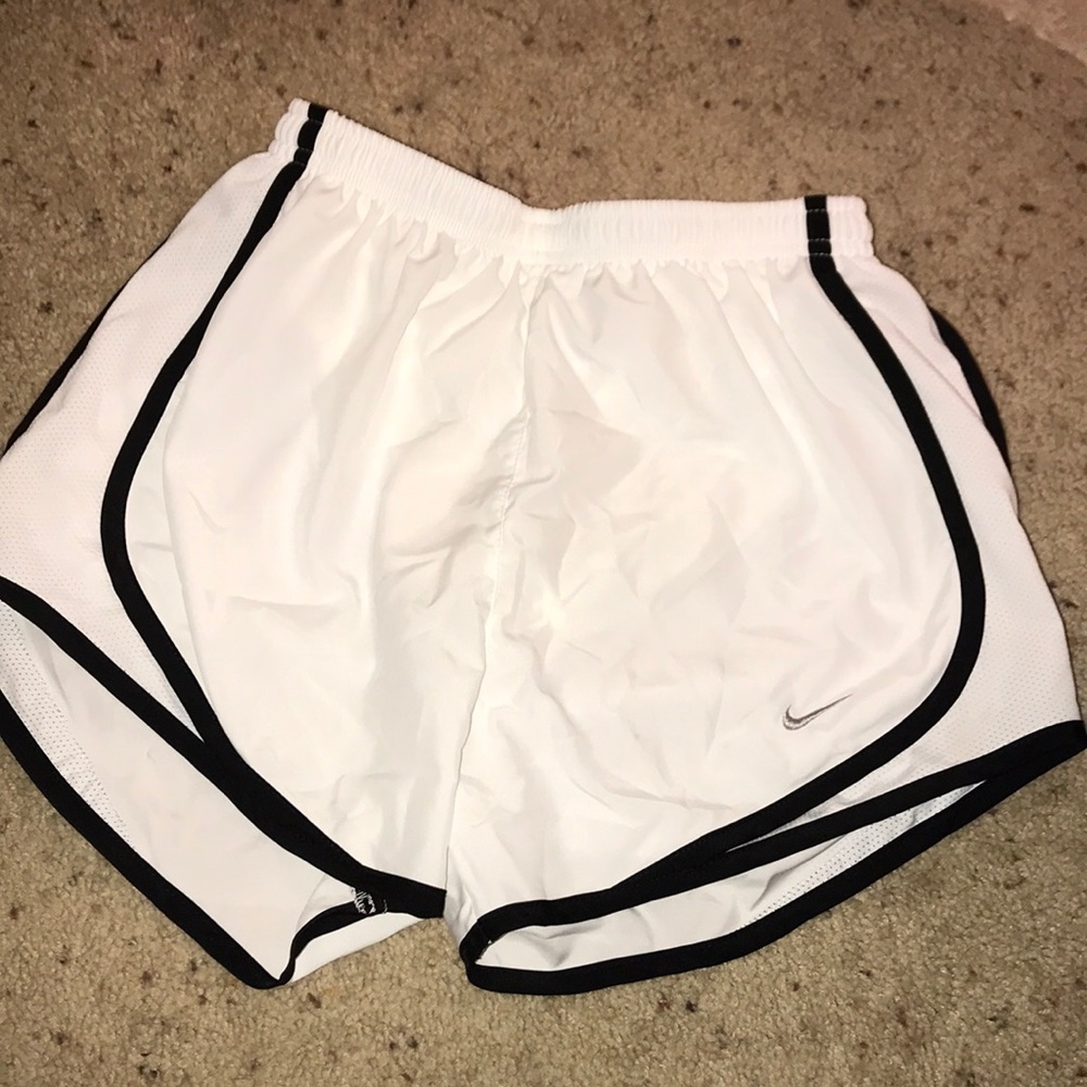 White Nike shorts